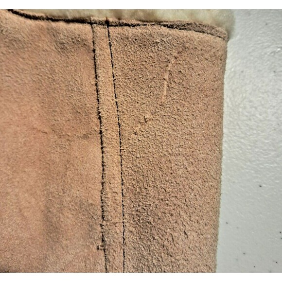 Vintage LLB Tan Cowhide Vest With Sherpa Lining, Size 42, Made in Mexico - Picture 7 of 7